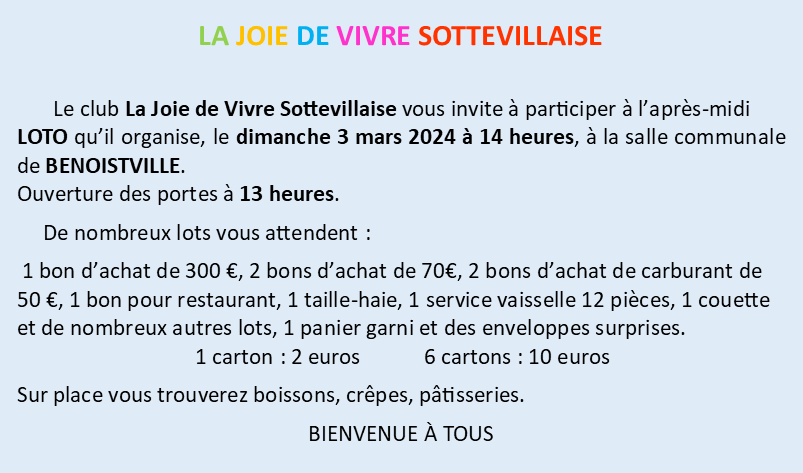 Loto Dimanche 3 mars 2024 à 14 h